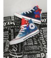 Converse scarpe Spiderman custom personalizzazione dipinto a mano