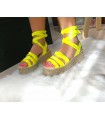 Scarpe sandali donna alla schiava con plateau paro alto