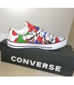 Converse scarpe super mario bros custom personalizzazione dipinto a mano